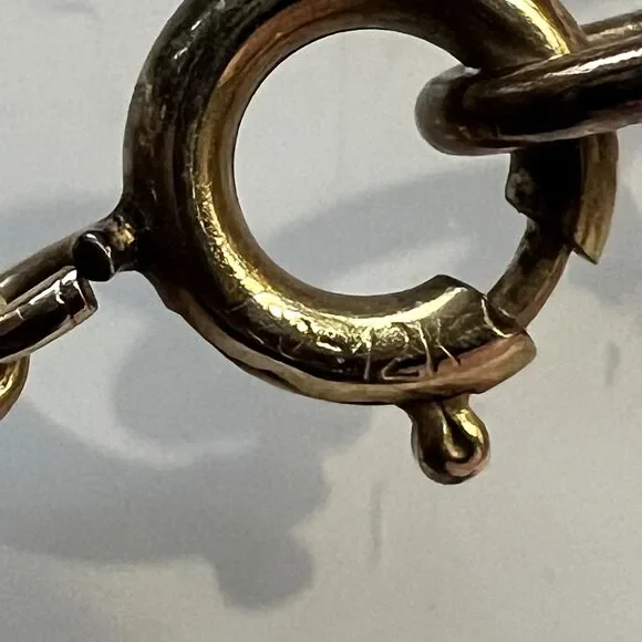 Vintage 7" 20-12K Gold GF 5 Cultured Pearls Gold Ribbed Tubes Bracelet - Picture 6 of 6